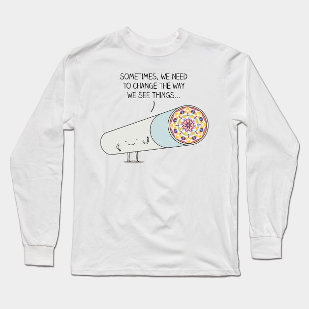 Kaleidoscope Long Sleeve T-Shirt by milkyprint